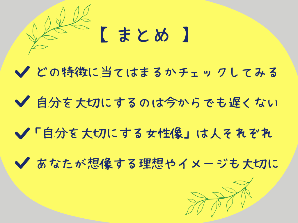 どの特徴に当てはまるかチェックしてみる