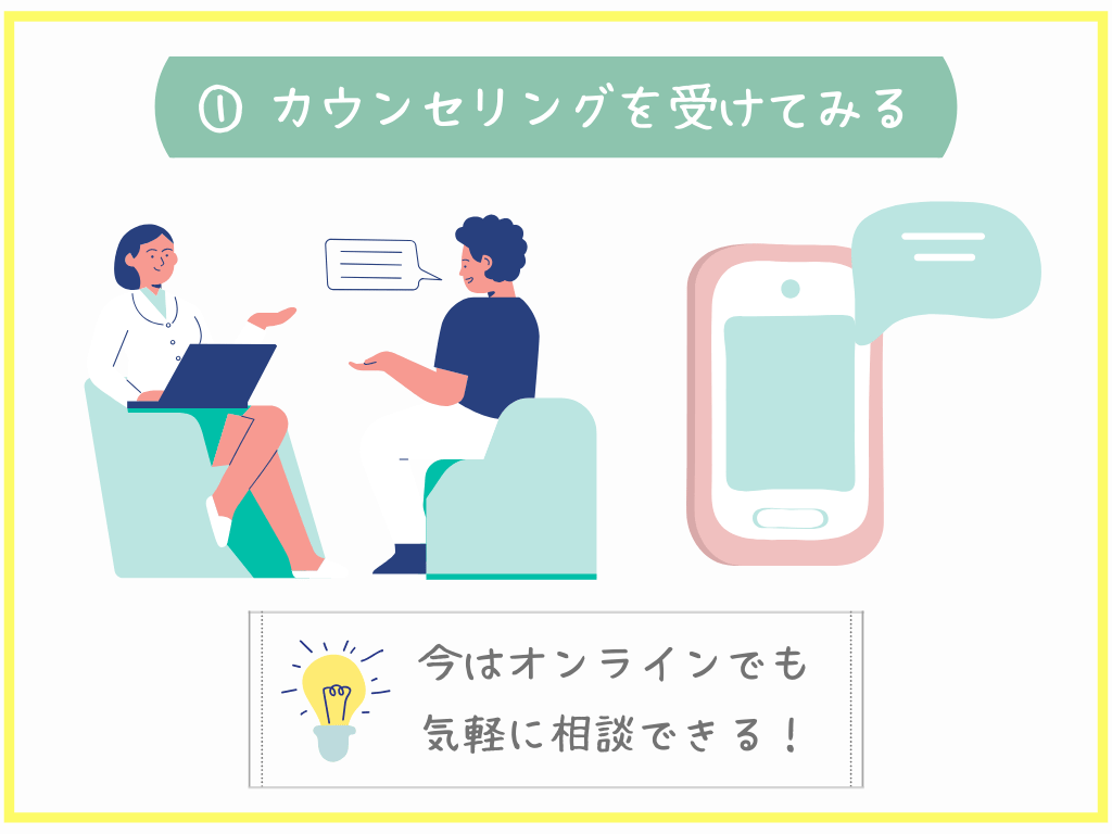 ①カウンセリングを受けてみる