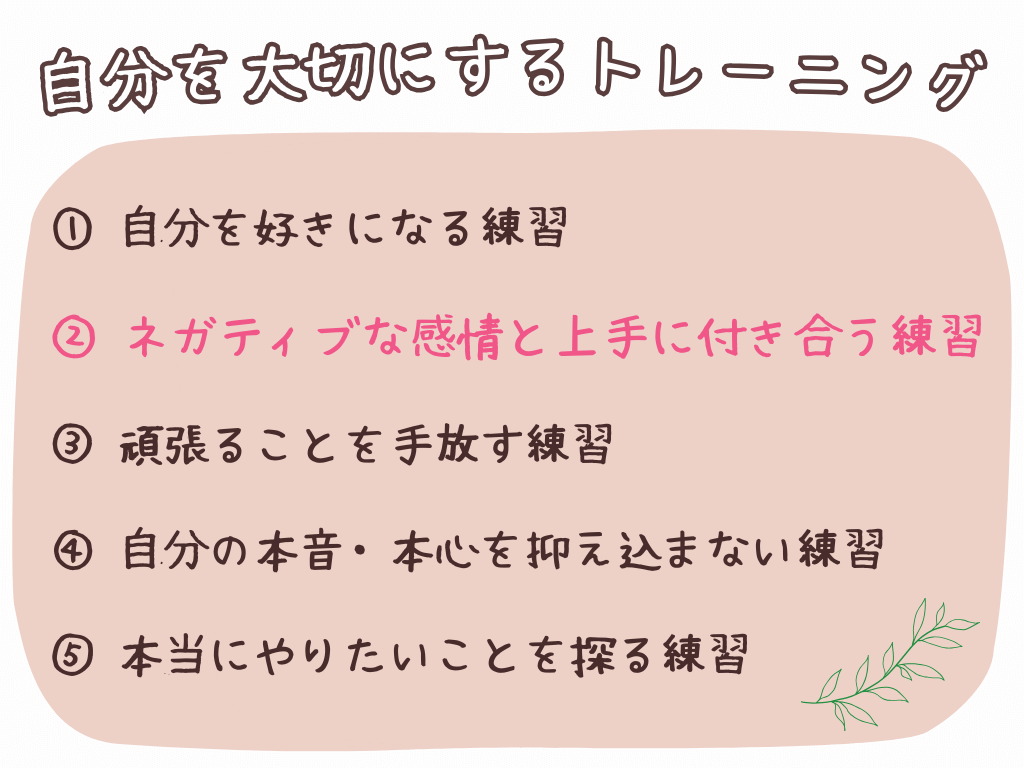 ②ネガティブな感情と上手に付き合うトレーニング