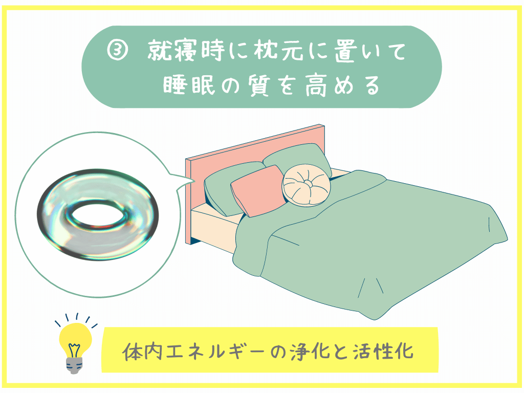 就寝時に枕元に置いて睡眠の質を高める