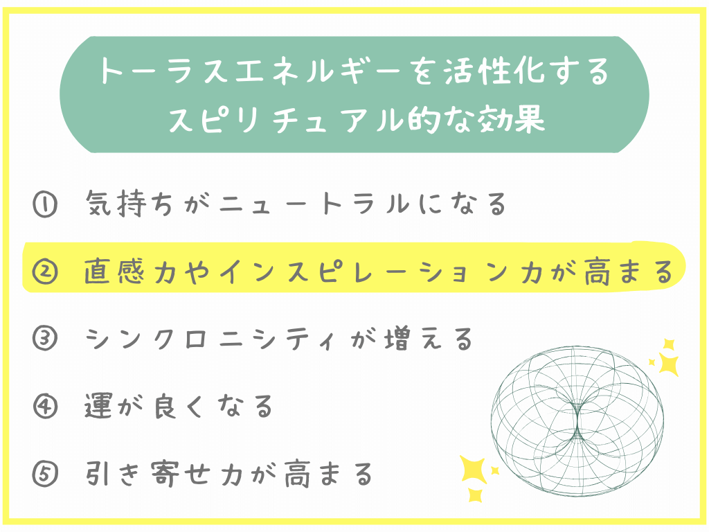 ②直感力やインスピレーション力が高まる