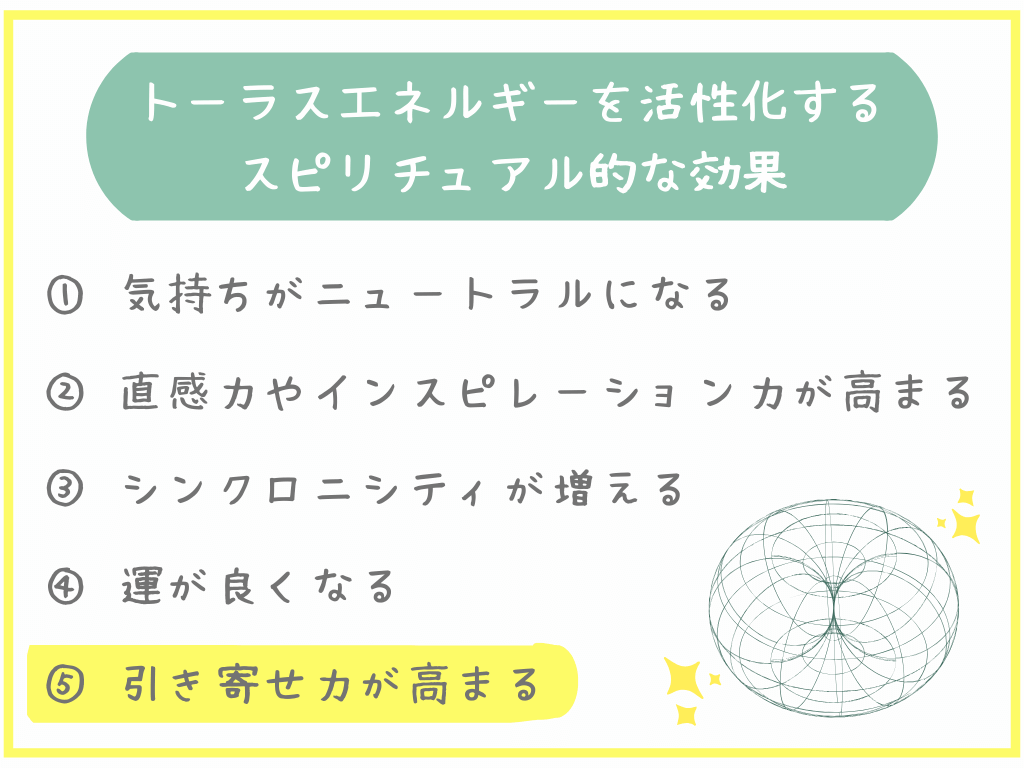 ⑤引き寄せ力が高まる