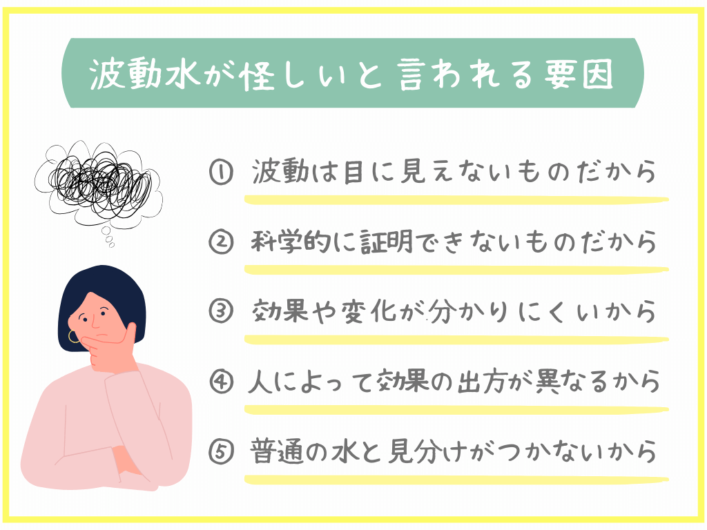 波動水が怪しいと言われる要因