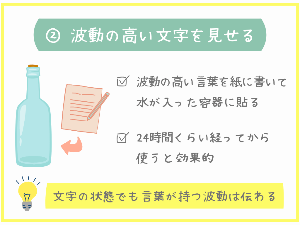 ②波動の高い文字を見せる