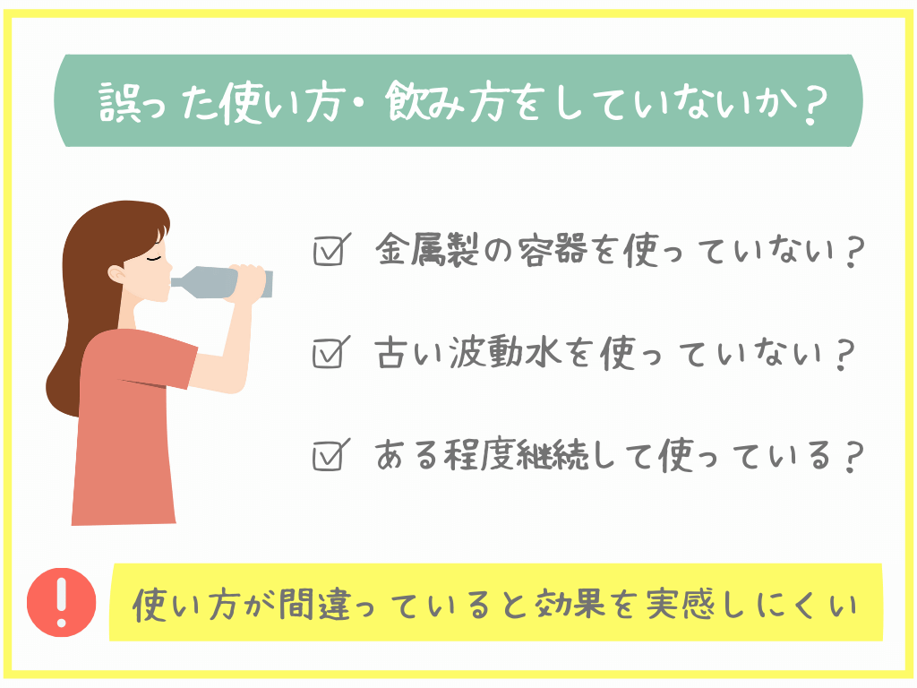 誤った使い方・飲み方をしていないか？