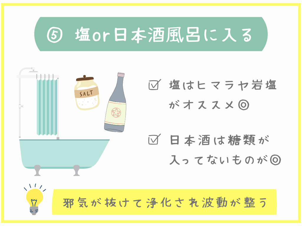 ⑤塩風呂or日本酒風呂に入る