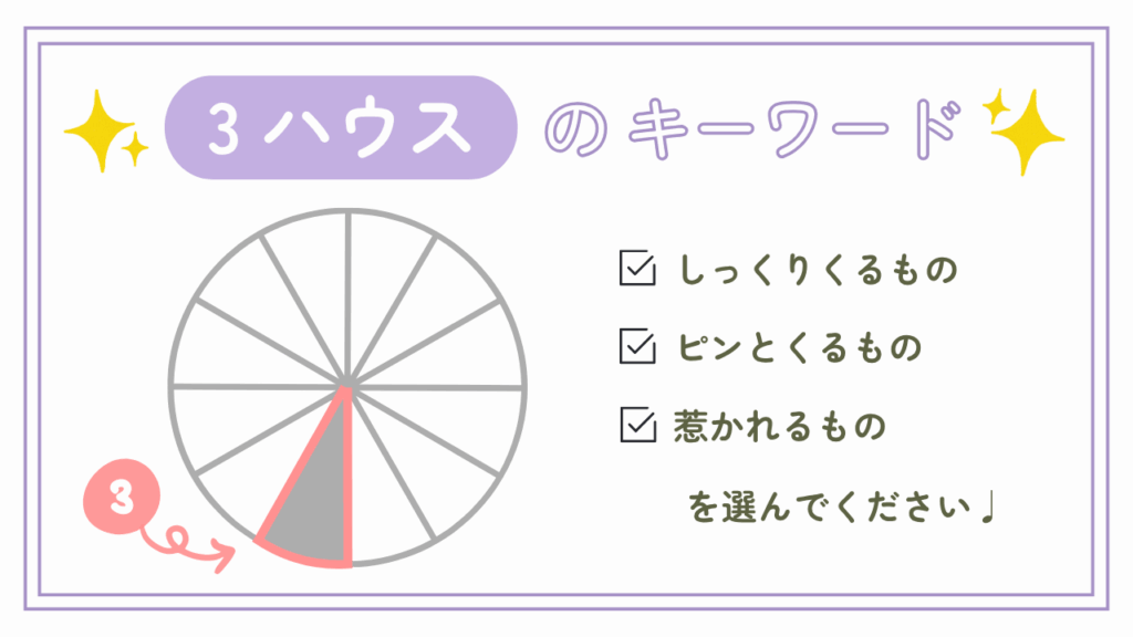 3ハウスのキーワード