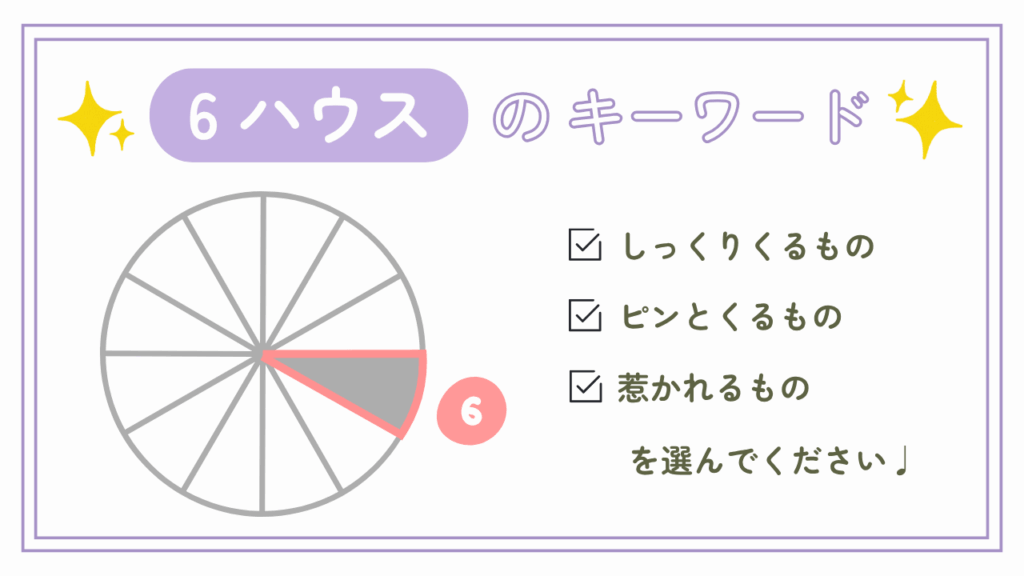 6ハウスのキーワード
