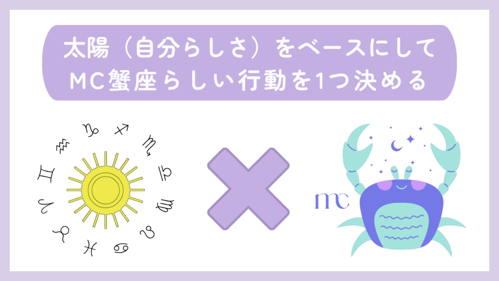 太陽（自分らしさ）をベースにしてMC蟹座らしい行動を1つ決める