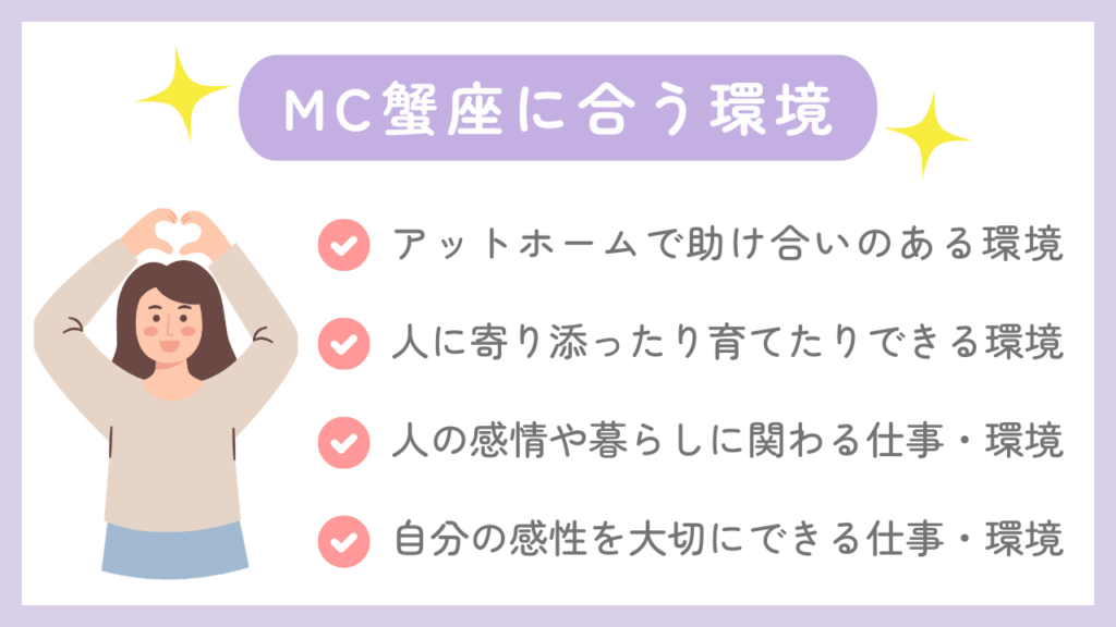 MC蟹座に合う環境