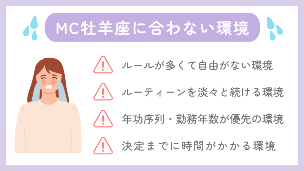 MC牡羊座に合わない環境