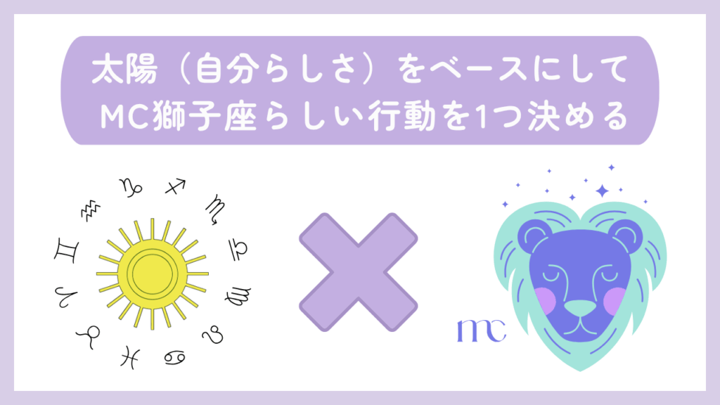 太陽(自分らしさ)をベースにしてMC獅子座らしい行動を1つ決める