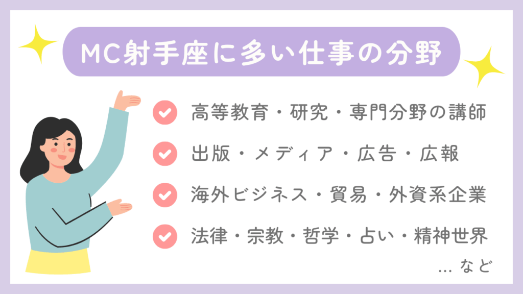 MC射手座に多い仕事の分野