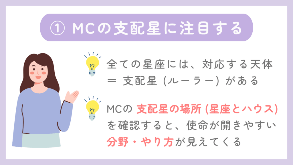 ①MCの支配星に注目する