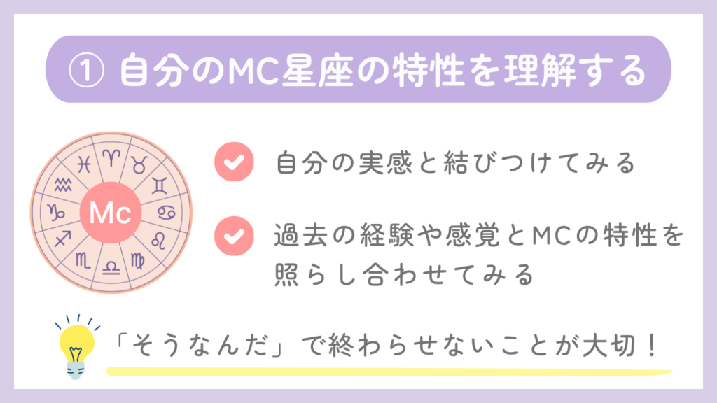 ①自分のMC星座の特性を理解する