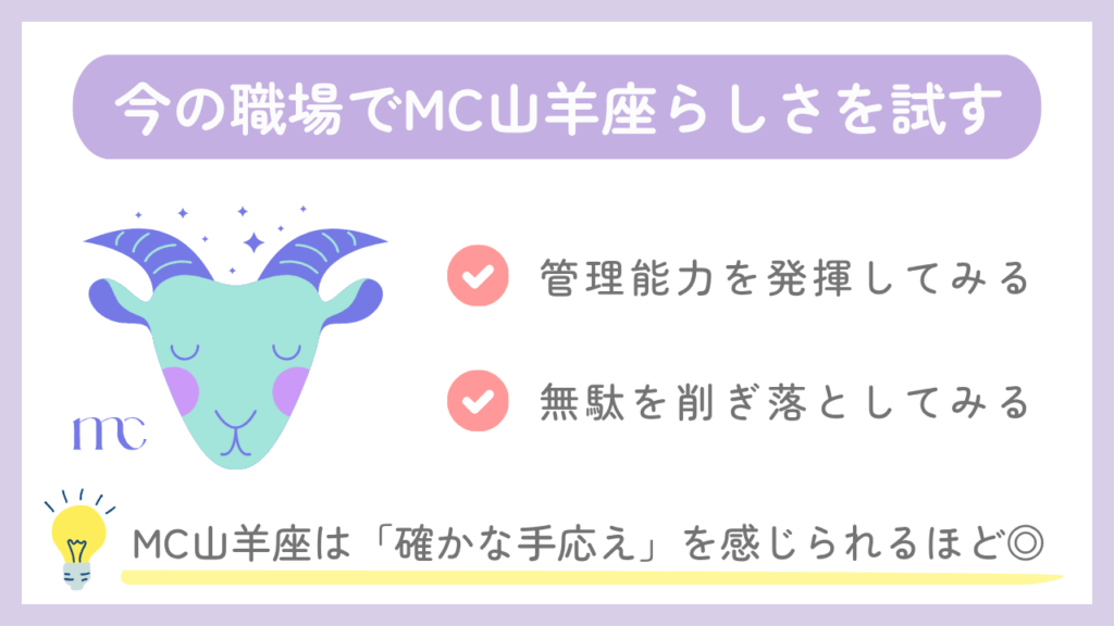 今の職場でMC山羊座らしさを試す