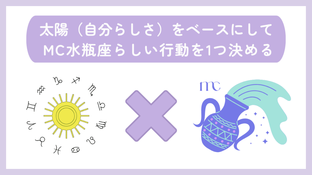 太陽（自分らしさ）をベースにしてMC水瓶座らしい行動を1つ決める