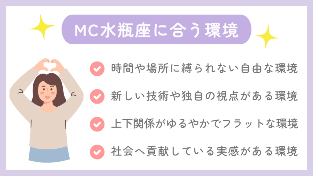 MC水瓶座に合う環境